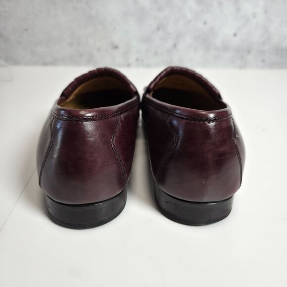 Johnston & Murphy Breland Burgundy Leather Tassel Loafers Mens 9M - Picture 8 of 10